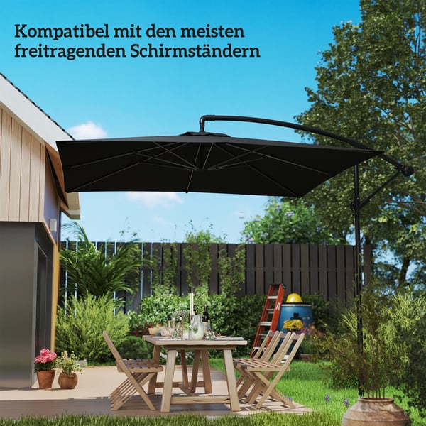 Parasolholder, 16,5x16,5x40 cm, Mørkegrå