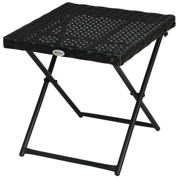 Sidebord, foldbart havbord, 40x40x40 cm, sort
