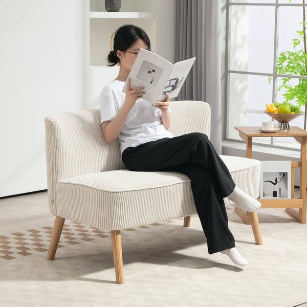 Soffa, 117x56,5x77 cm, Krämfärgad