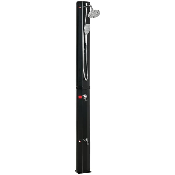 Udendørs solbruser, 35L, 17.5x14.5x216 cm, sort