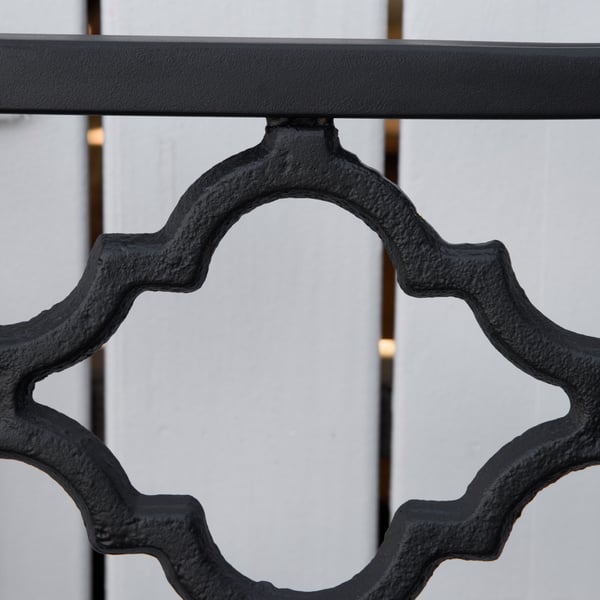 Trädgårdsbänk, 128x58,5x89 cm, Svart