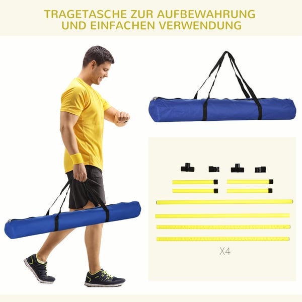 Hund Agility Forhindringssæt, 99x65x94 cm, Gul
