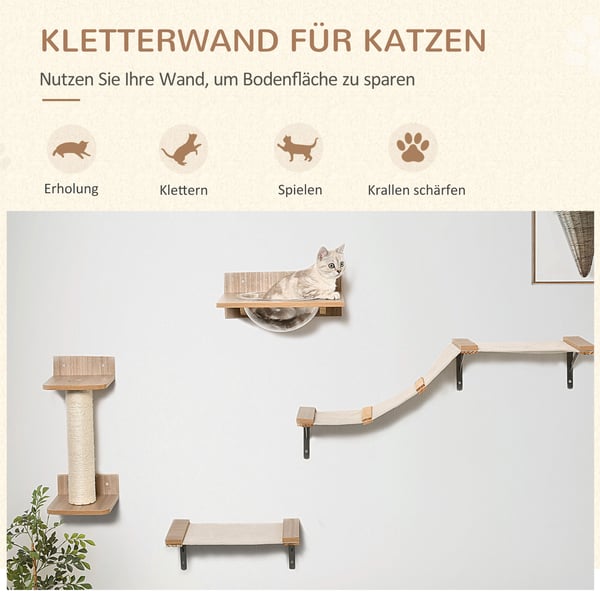 Kattväggset, 100x38x46 cm, Ljusbrun