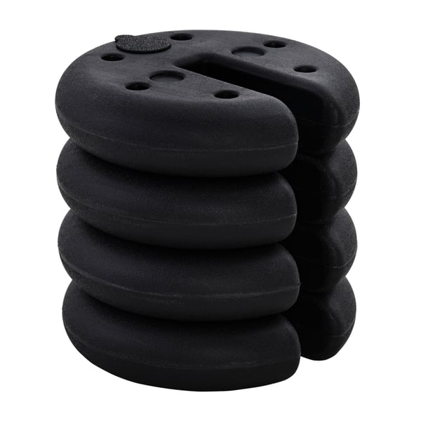 Festteltsvægt, HDPE, Ø25x6 cm, Sort