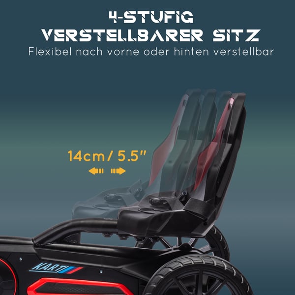 Go-Kart, 100x58x58,5 cm, Punainen