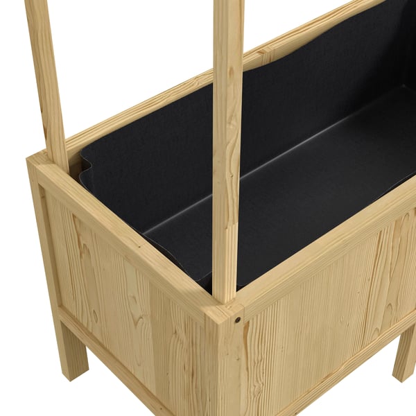 Hævet Bed, 110x60x152 cm, Naturlig