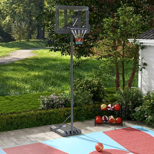 Basketballstander, højdejusterbar 230-305 cm, sort