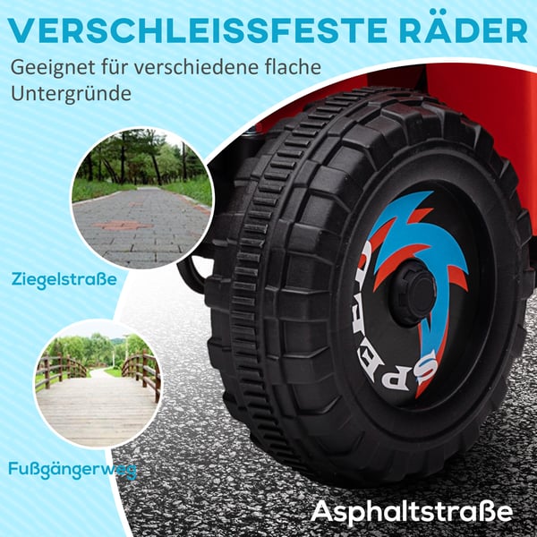 Elektrisk Quad Cykel, 106x41,5x48,5 cm, Rød