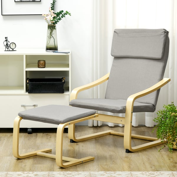 Loungestol Sæt, 66,5x80x99 cm, Lysegrå