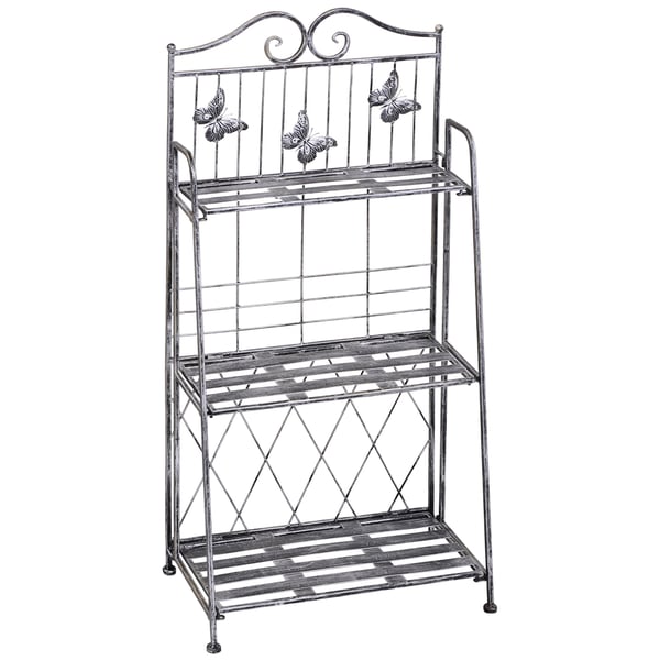 Planteholder, 44x25x96 cm, Sølv