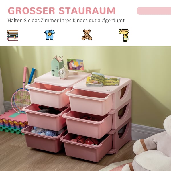 Opbevaringskasse, 275x37x56,5 cm, Pink