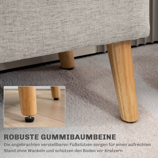 Opbevaringsbænk, 110x39x45 cm, Beige
