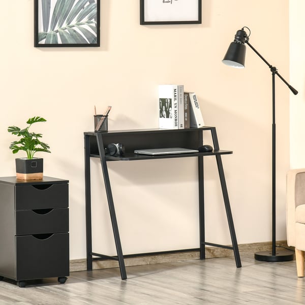 Computerskrivebord, 84x45x85 cm, Sort