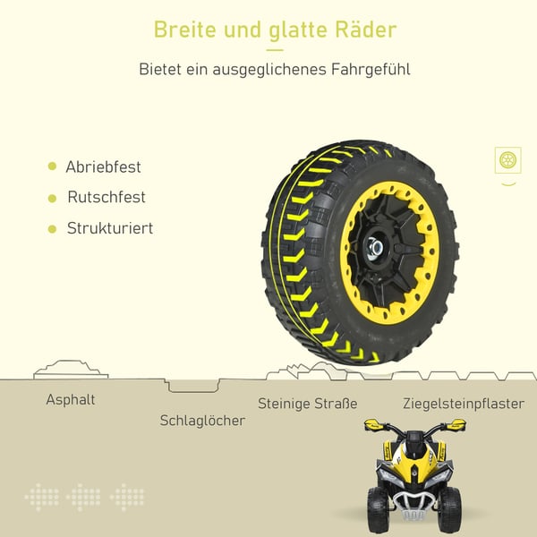 Ride-On bil, 67,5x38x44 cm, gul