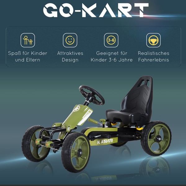 Go Kart, 105x54x61 cm, Grøn