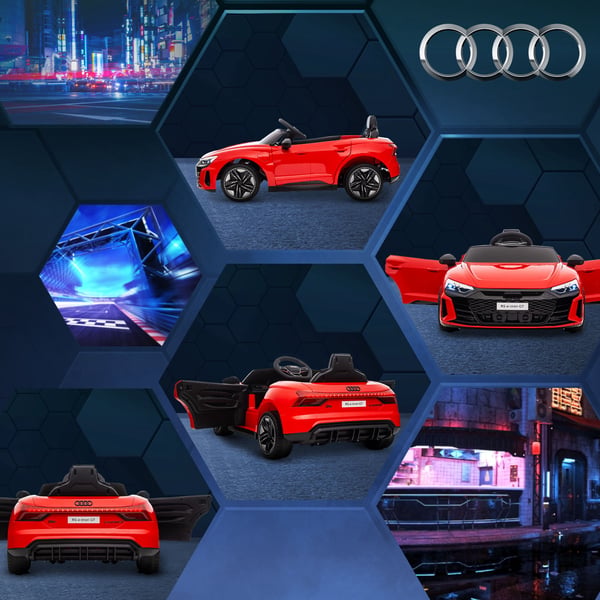 Elektrisk elbil, Audi RS e-tron GT, 103x58x41 cm, Röd