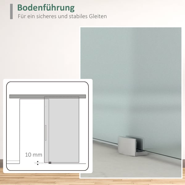 Skydedør, Frostet glas, 90x205 cm