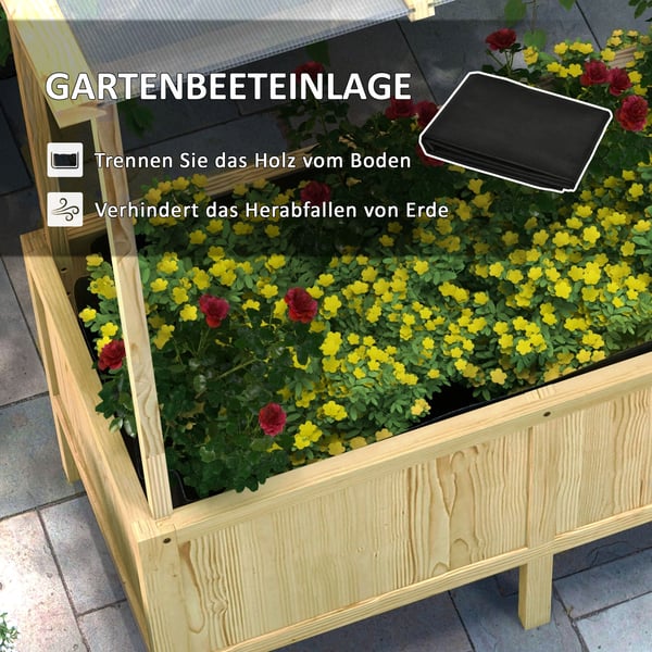 Hævet Bed, 110x60x152 cm, Naturlig