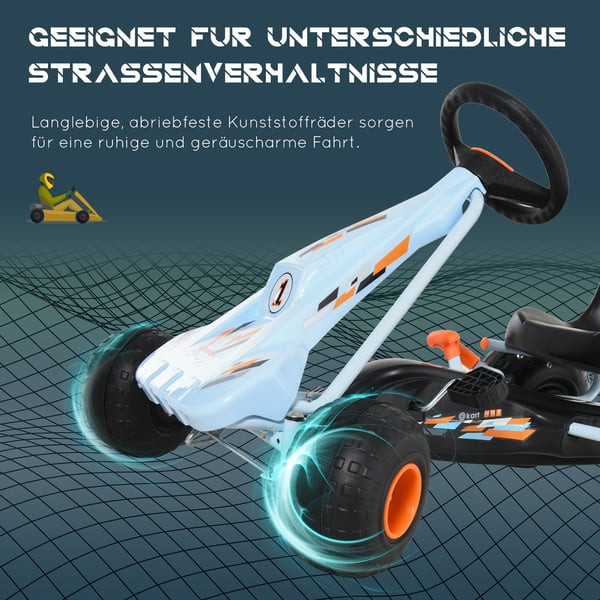 Pedal gokart, 97x66x59 cm, blå