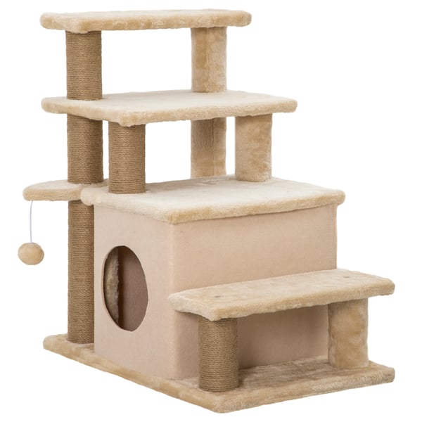 Lemmikkien portaat, 60x40x66 cm, beige, säädettävä