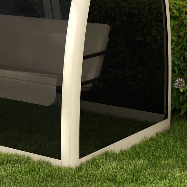 Verandasving, 2-i-1 Hollywood gyngeseng, 240x140x197 cm, Brun