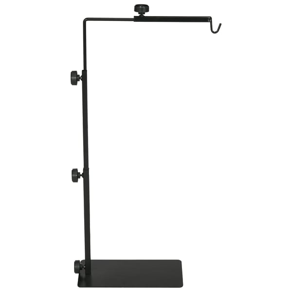 Ställ för reptilvärmelampa, justerbar, 40x15x95 cm, svart