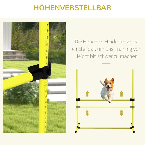 Hund Agility Forhindringssæt, 99x65x94 cm, Gul