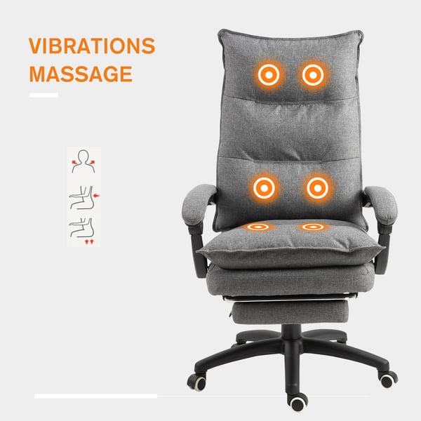 Massage kontorstol, 70x62x120-130 cm, sort