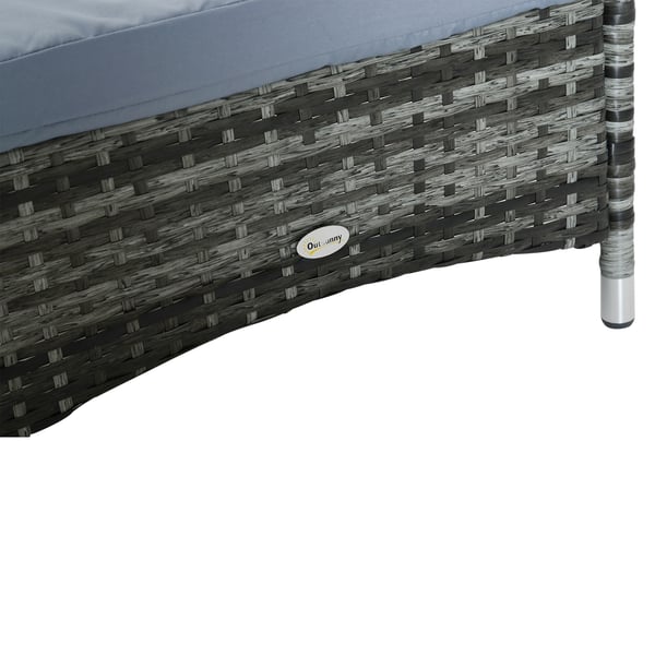Solstol, 200x73x30-103 cm, Grå