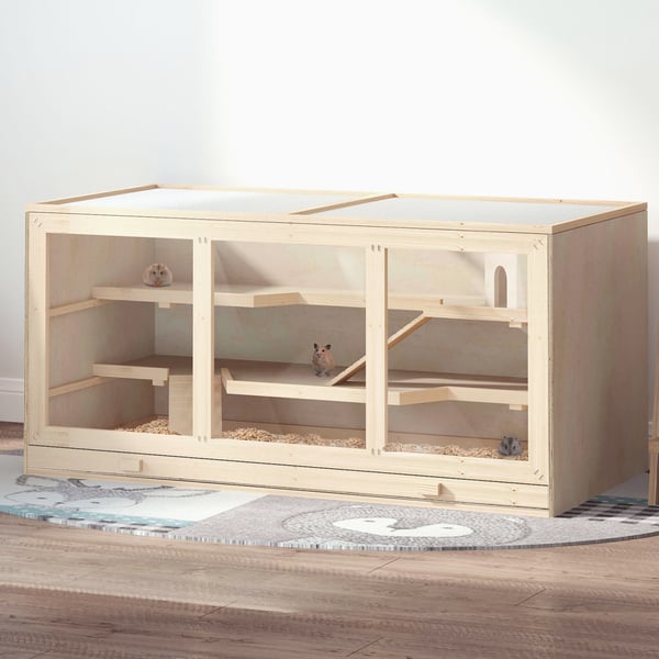 Hamsterbur, 115x57x55 cm, Natur