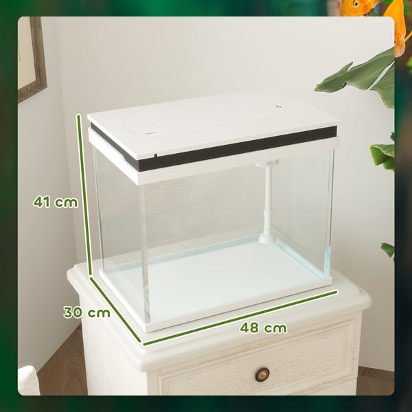 Akvarium, 48x30x41 cm, Hvid