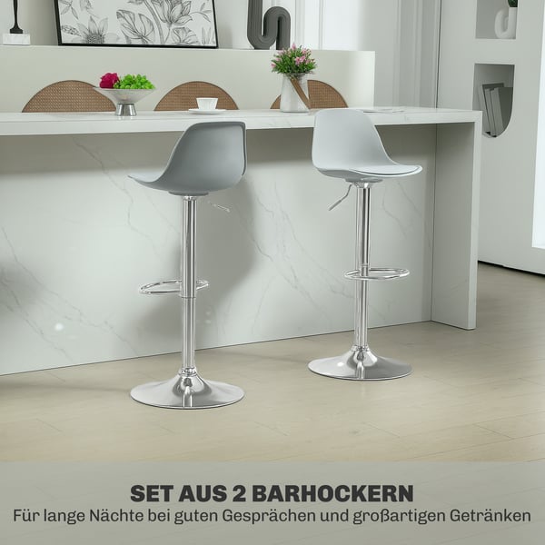 Barstol, 38x42x82-104 cm, Grå