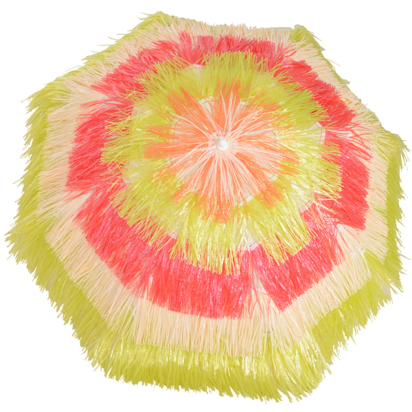 Strandparasol, 160x190 cm, Flerfarvet
