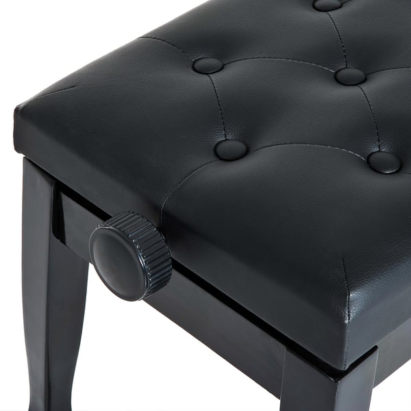 Pianopall, 64x35x45-55 cm, Svart
