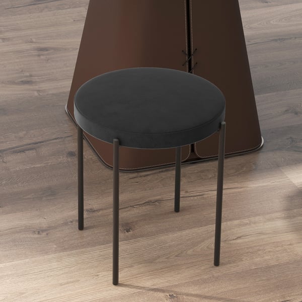 Matpall, 41,5x41,5x46 cm, Svart