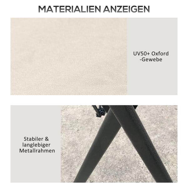 Sammenklappelig Pavillon, 392x392x283 cm, Beige