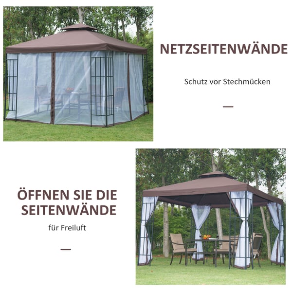 Pavillon, 297x297x270 cm, Brun