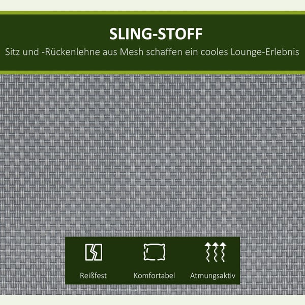 Haveswing, 195x118x170 cm, Mørkegrå
