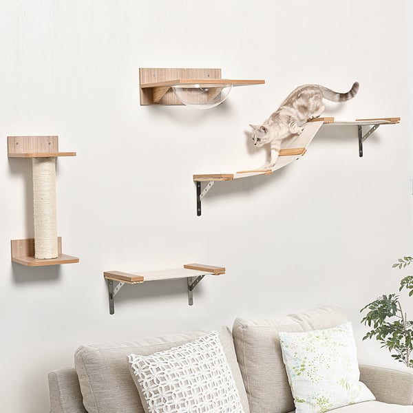 Kattväggset, 100x38x46 cm, Ljusbrun