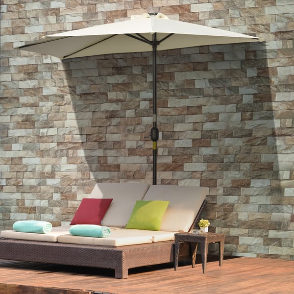 Patiosateenvarjo, 270x135x240 cm, beige