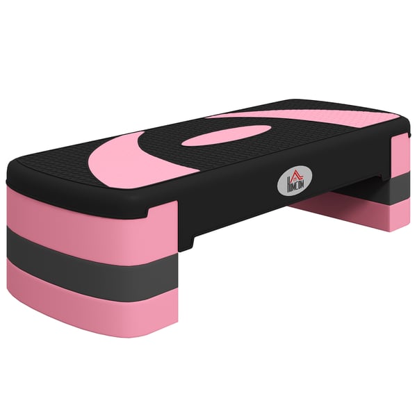 Aerobic Stepper, 80x31x20 cm, Sort Pink Grå