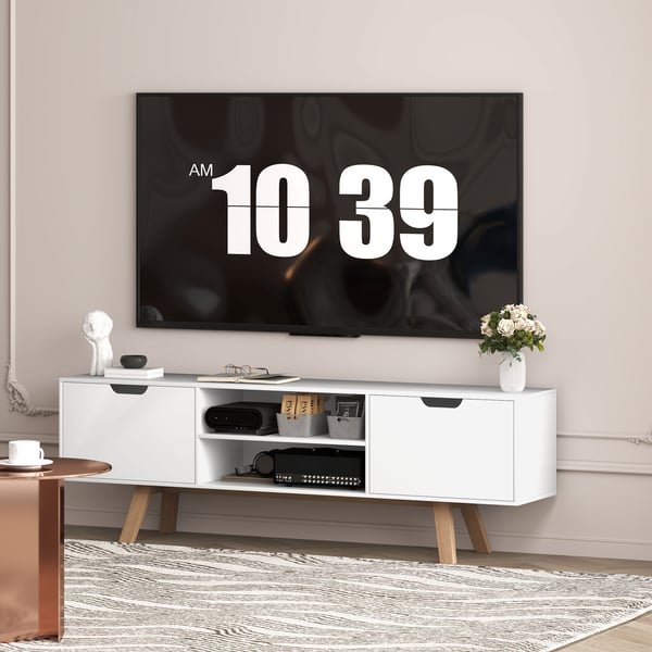 TV-bord, 150x39x50 cm, hvid