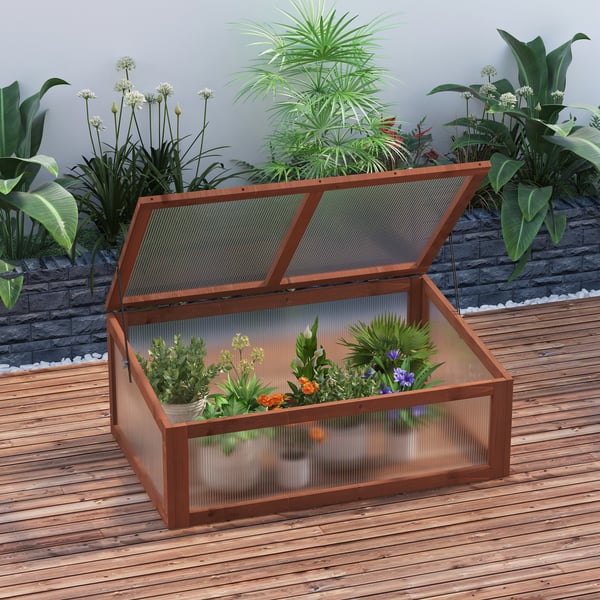 Mini Drivhus, 100x65x40 cm, Brun
