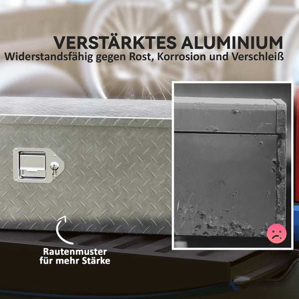Verktygslåda, 99x33x25,5 cm, Silver