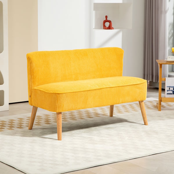 Sohva, 117x56,5x77 cm, Keltainen