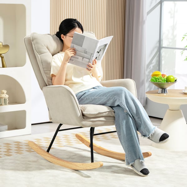Gyngestol, 71x98,5x97 cm, Beige