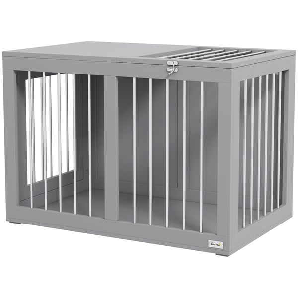 Hundebur, 80x50x56,5 cm, Grå