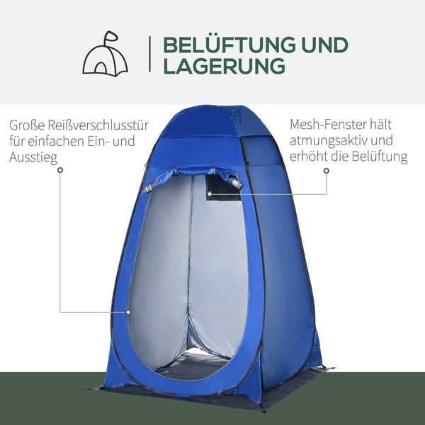 Pop-up bruse telt, 126x124x189 cm, blå