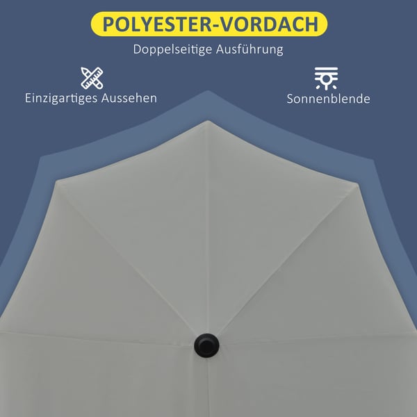 Parasol, 190x200x240 cm, Mørkegrå