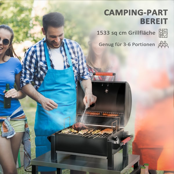 Kolgrill, 68,5x50x54 cm, Svart